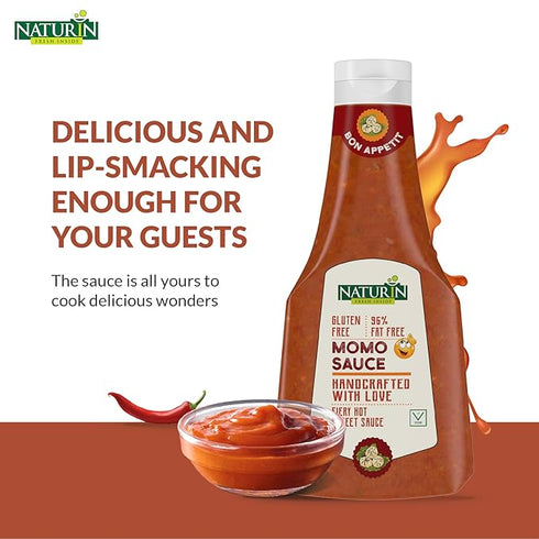 Naturin Momo Sauce - Homemade Style Real Hot & Spicy Red Chilli Chutney