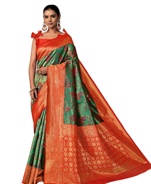 Vasthrlay Banarasi Floral Saree