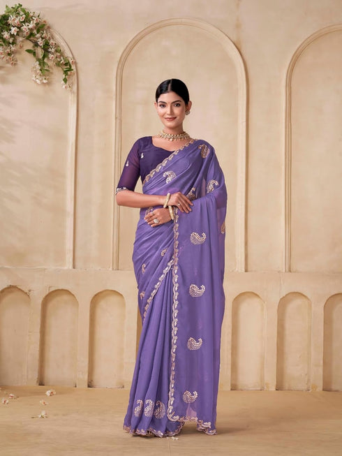 Vasthrlay Georgette Embroidery Unstitched