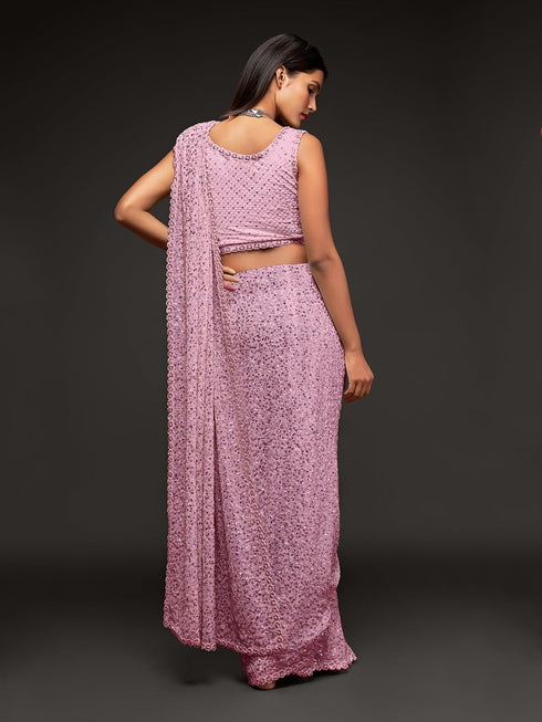 Vasthrlay Georgette Sequins Blouse Ethnic Wear