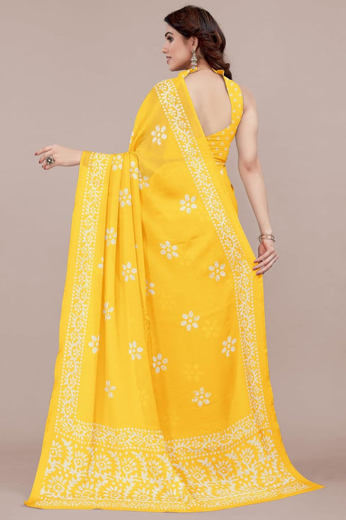 Vasthrlay Fashion Chiffon Printed Parrot Ethnic Wear