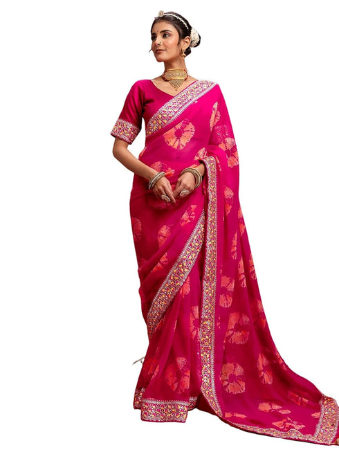 Vasthrlay Blouse Rust Saree
