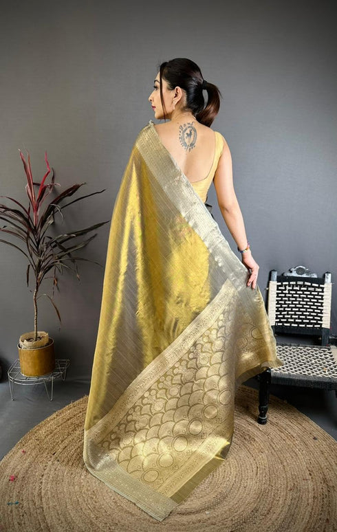 Vasthrlay Banarasi Weaving Lavendar