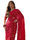 Vasthrlay Chiffon Printed Unstitched Black Saree