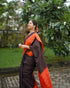 Vasthrlay Orange Kanjivaram Wedding Saree