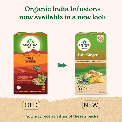 Organic India Infusion Tea Bags - Tulsi Ginger