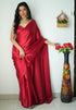 Vasthrlay Maroon Pleated Unstiched Ethnic Wear