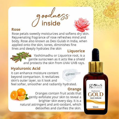 Globus Naturals Gold Radiance Face Serum