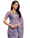 Vasthrlay Womens Printed Unstitched Cream Saree