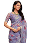 Vasthrlay Womens Printed Unstitched Cream Saree