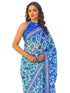 Vasthrlay Georgette Printed Navy Navy Blue Saree