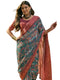 Vasthrlay Shimmer Georgette Unstitched Black Saree