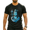Roman Hills Black Round Neck Half-Sleeve Cotton T-Shirt for Man
