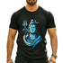 Roman Hills Black Round Neck Half-Sleeve Cotton T-Shirt for Man