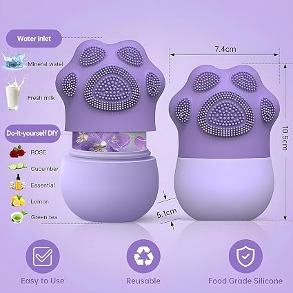 SkinSide Ice Roller for Face with Scrubber | Ice Roller for Face