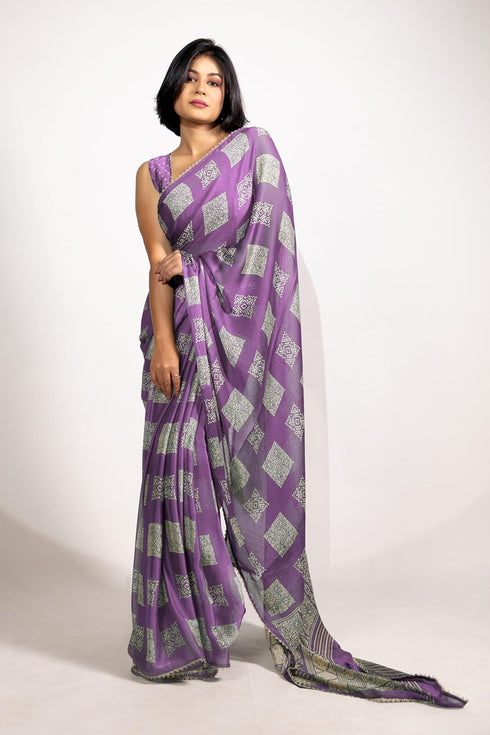 Vasthrlay Fashion Chiffon Printed Ethnic Wear