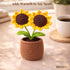 Handmade Crochet Sunflower Pot (350 g)