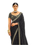 Vasthrlay Embroidery Georgette Unstitched Sky Blue Saree