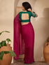 Vasthrlay Shimmer Embroidery Peach Saree