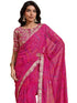 Vasthrlay Georgette Embroidery Unstitched Red Saree