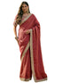 Vasthrlay Shimmer Scalloped Maroon Saree