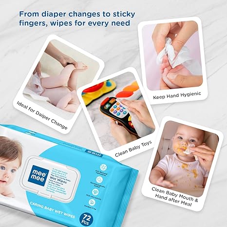 Mee Mee Caring Baby Wet Wipes with lid