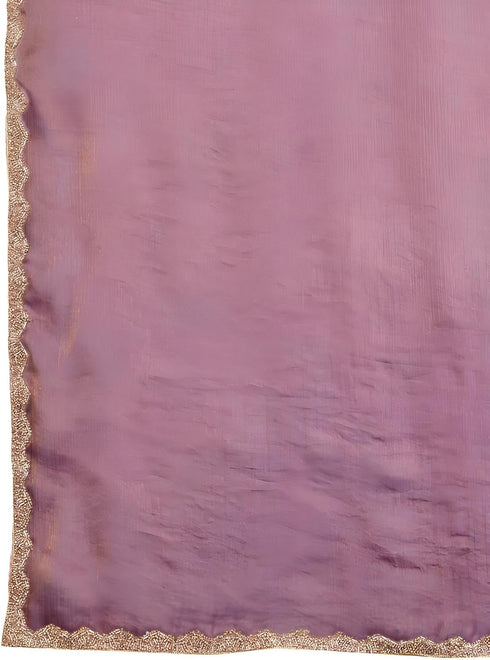 Vasthrlay Boarder Unstitched Chhaava Gajari Free Ethnic Wear