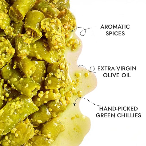 ADF Soul Green Chilli Pickle in Olive Oil