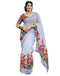 Vasthrlay Womens Unstitched Blouse White Saree