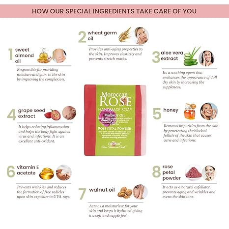 Nyassa Moroccan Rose Natural Bathing Handmade Soap