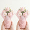 Set of 2 Pink Crochet Flower Bouquet