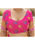 Vasthrlay Womens Printed Unstitched Orange Saree