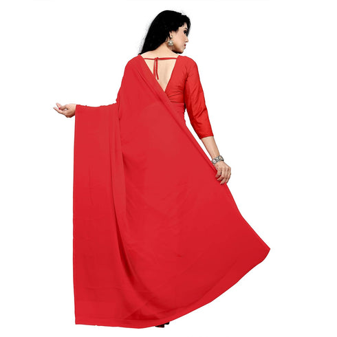 VasthrlayTextile Georgette Unstitched Pink Free Ethnic Wear