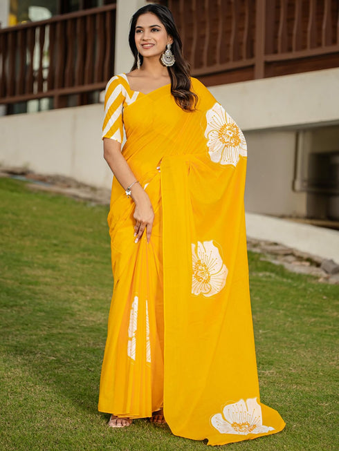 Vasthrlay Printed Unstitched Smc Ethnic Wear