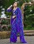 Vasthrlay Chiffon Printed Unstitched Pink Saree