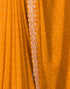 Vasthrlay Georgette Embroidery Turmeric Yellow Saree With Red Unstitched Blouse Piece