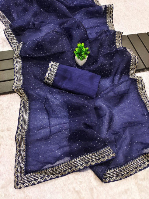 Vasthrlay Georgette Embroidery Saree