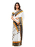 Vasthrlay Handloom Unstitched White Ethnic Wear