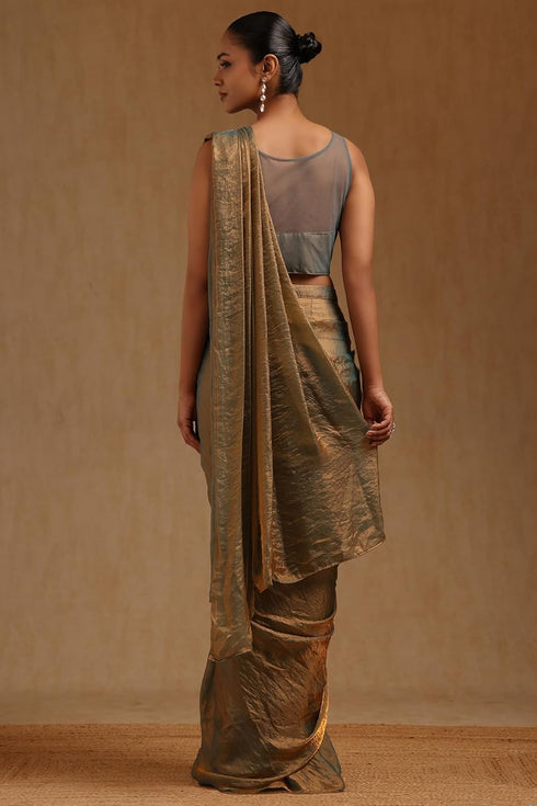 Vasthrlay Mustard Organza Solid