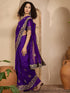 Vasthrlay Shimmer Chiffon Lavender Saree