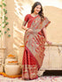 Vasthrlay Banarasi Weaving Maroon Saree