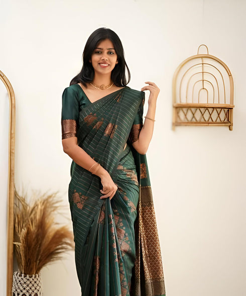 Vasthrlay Banarasi Unstitched Saree
