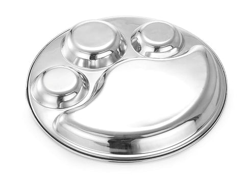 Stainless Steel Round Dinner Plate set of 4