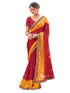 Vasthrlay Georgette Embroidery Unstitched Yellow Saree