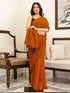 Vasthrlay Chanderi Tassels Unstitched Rust Saree