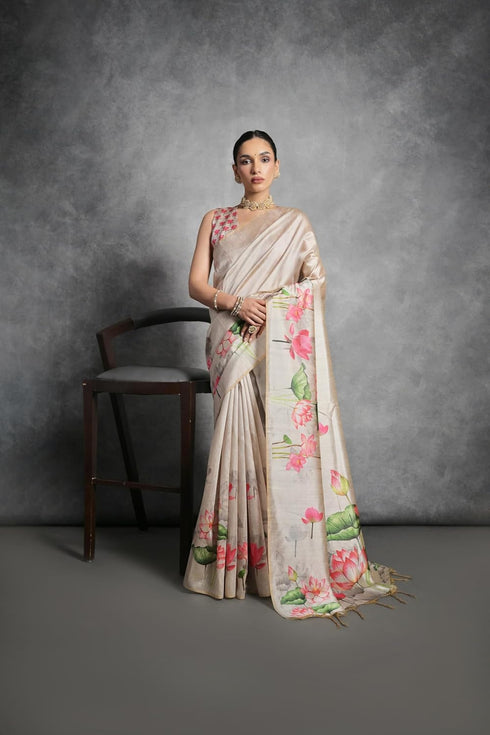 Vasthrlay Tussar Silk Saree