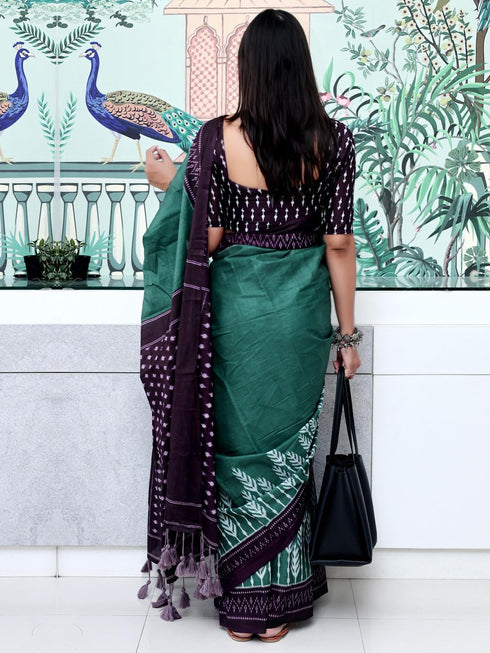 Vasthrlay Charcoal Printed Unstitched Smc Ethnic Wear