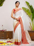 Vasthrlay Special Weaving White | Gold Saree With Unstitched Blouse Piece