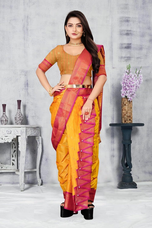 Vasthrlay Paithani Maharashtrian Contrast Traditional