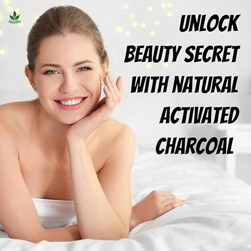 Havintha - Natural Activated Charcoal Powder Jar- for Face & Skin